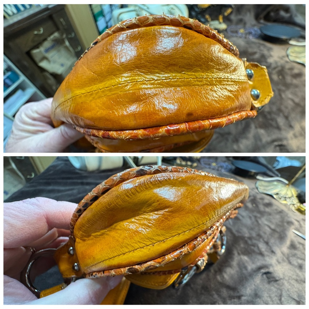 Authentic Dolce and Gabbana Python/Eel/Leather cr… - image 11